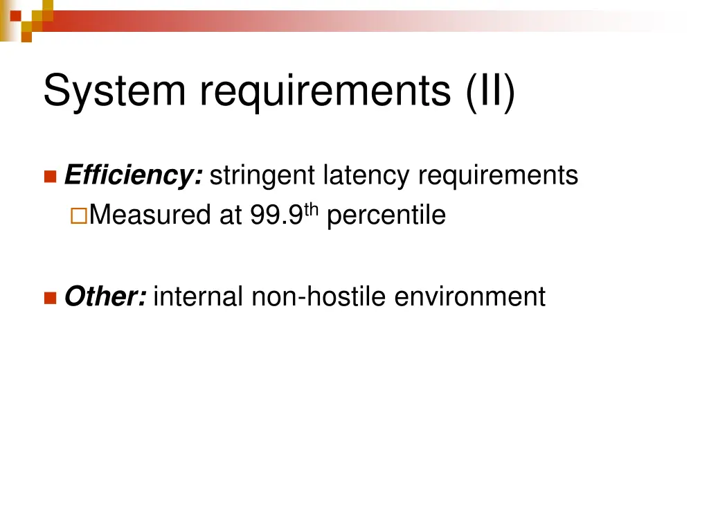 system requirements ii