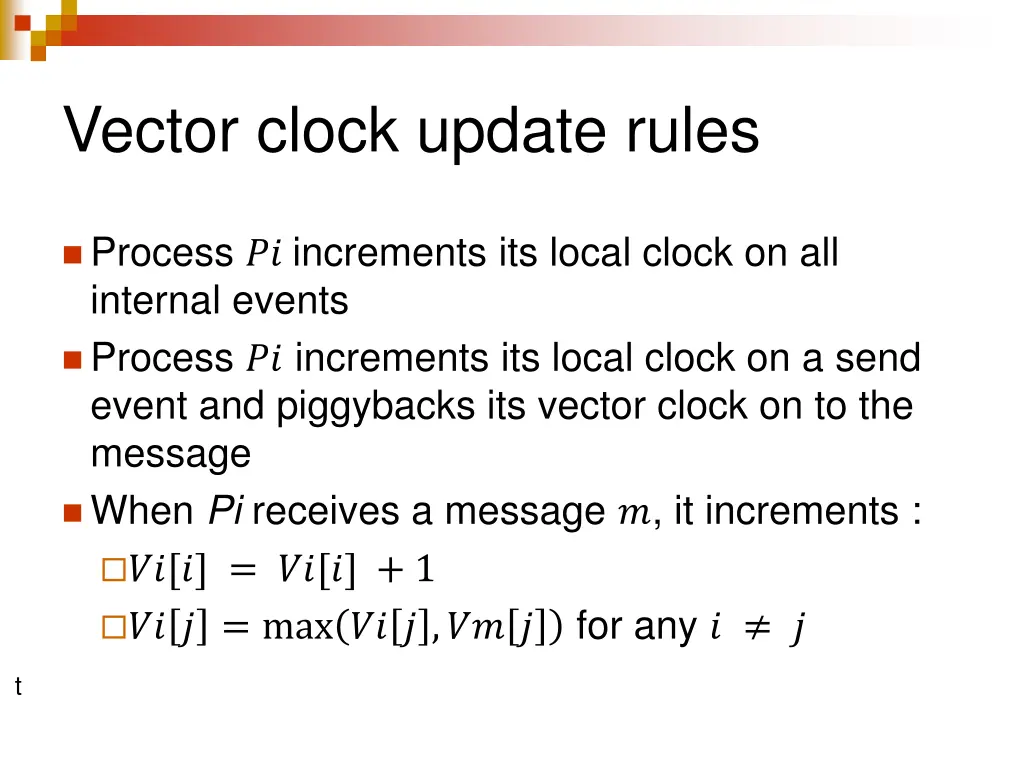 vector clock update rules