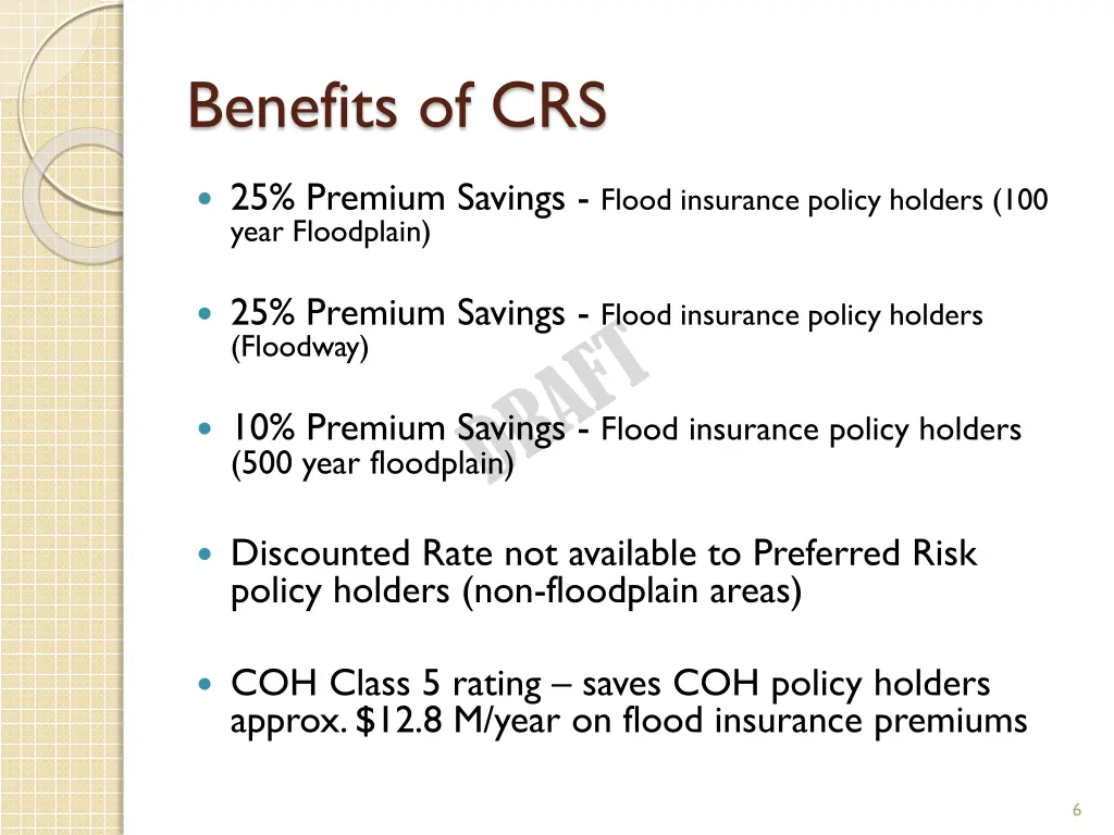 benefits of crs