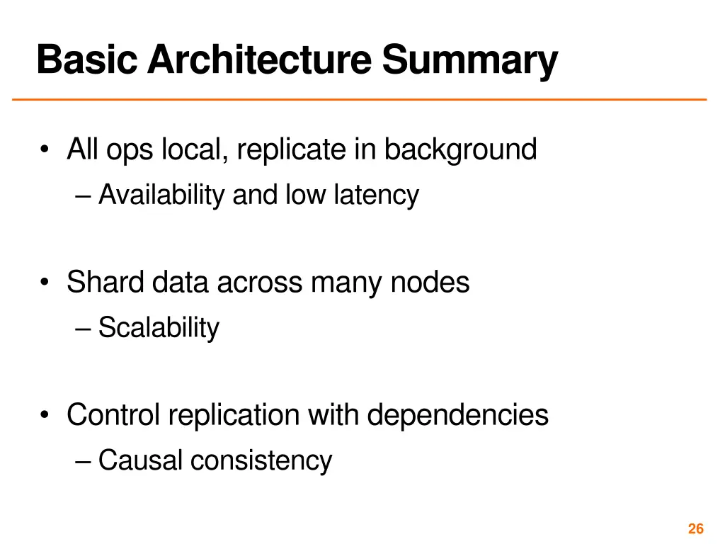 basic architecture summary