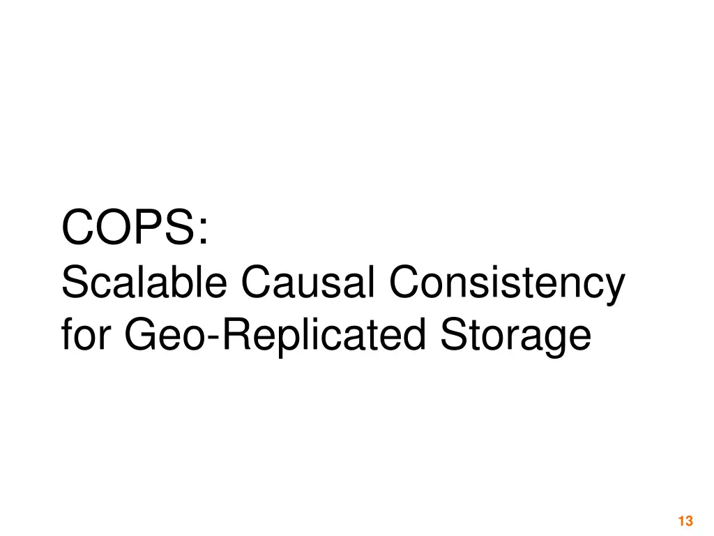 cops scalable causal consistency