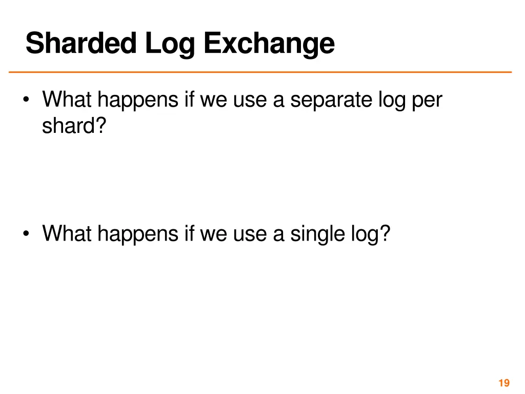 sharded log exchange