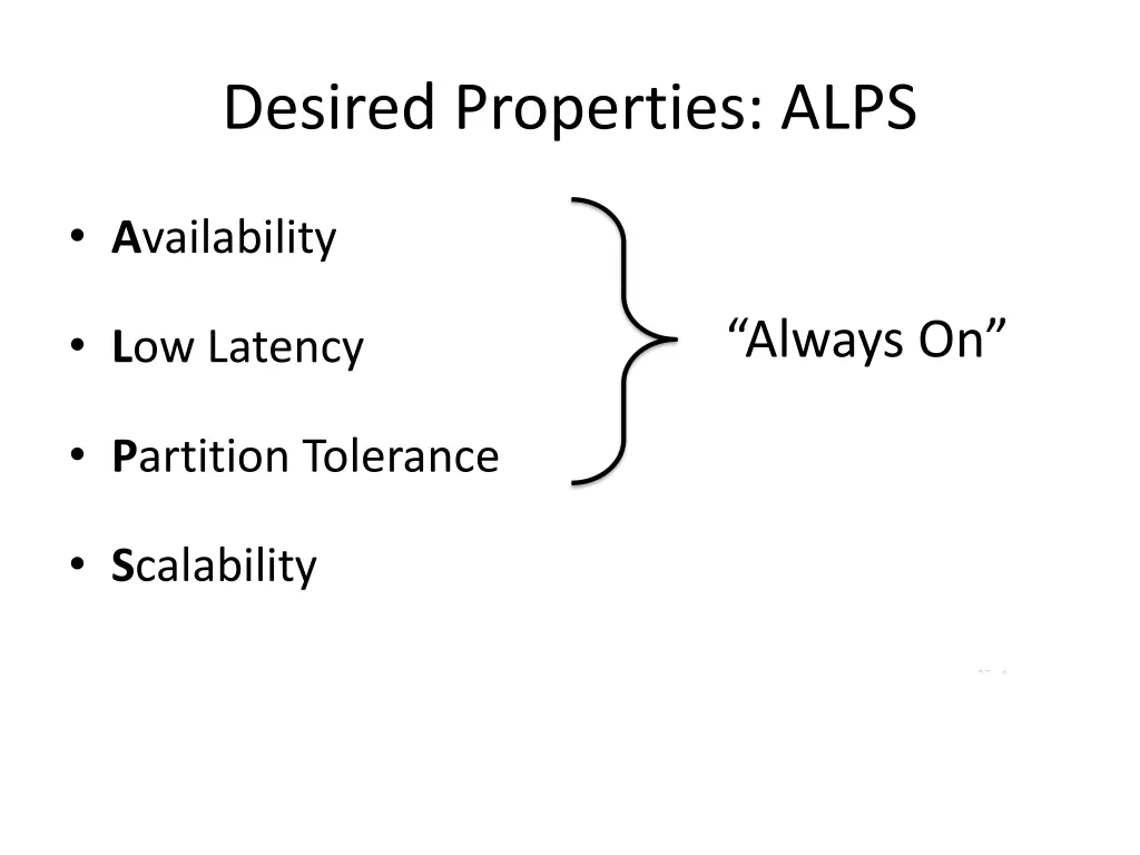 desired properties alps