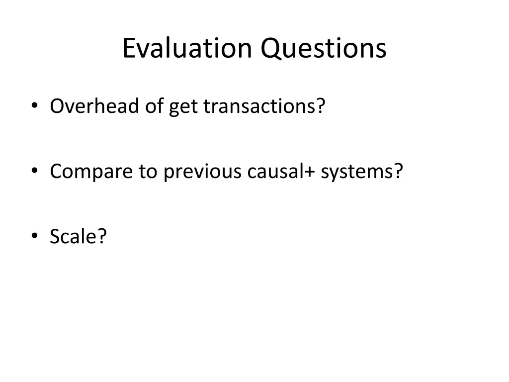 evaluation questions