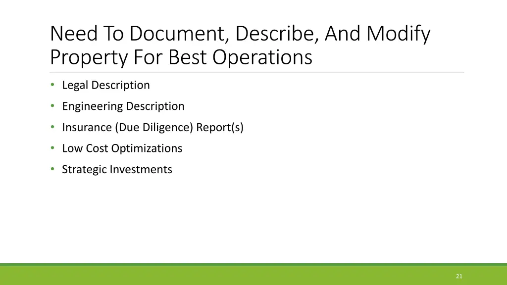 need to document describe and modify property