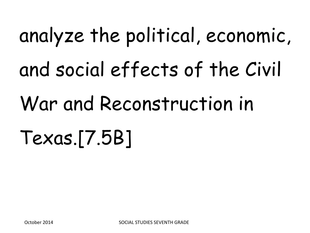 analyze the political economic and social effects