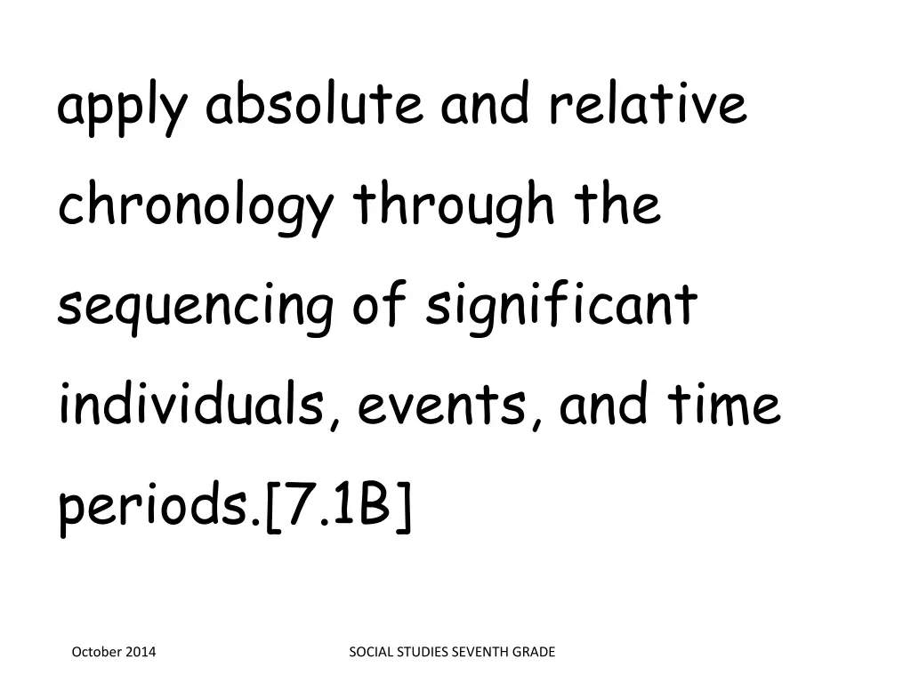 apply absolute and relative chronology through