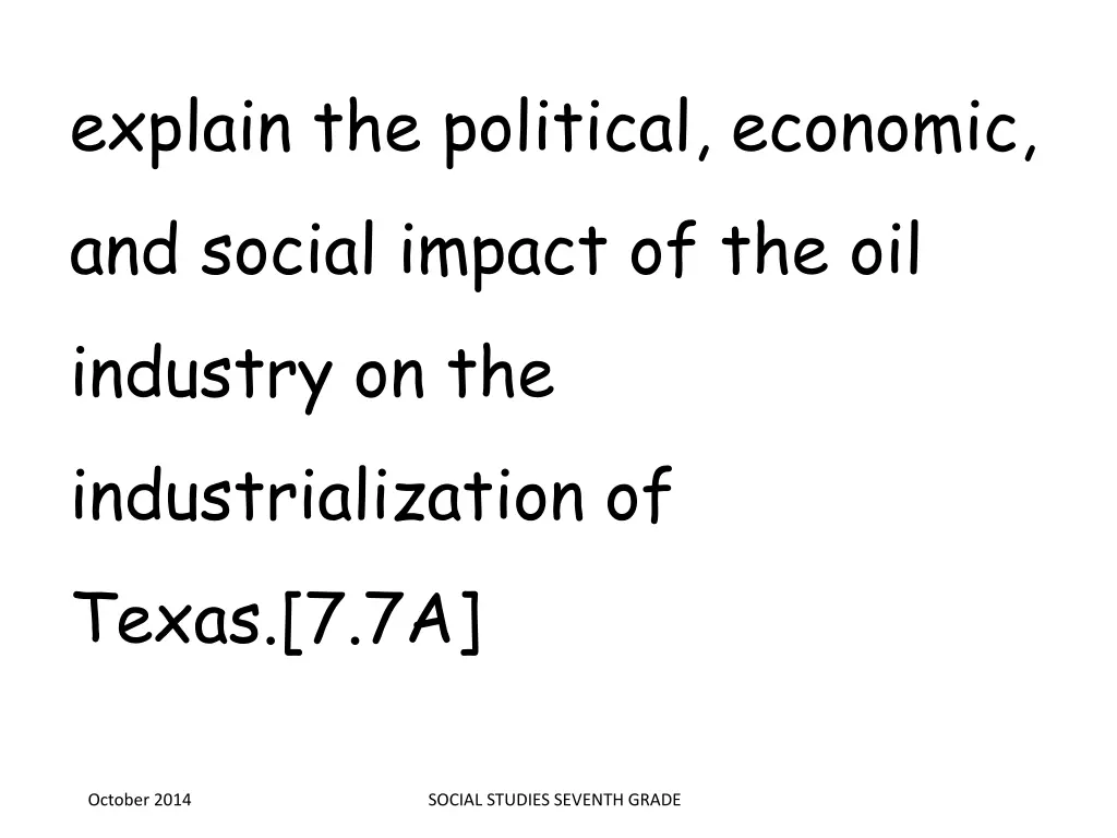 explain the political economic and social impact 1