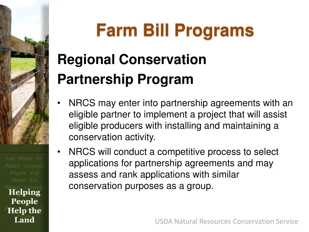 farm bill programs 13