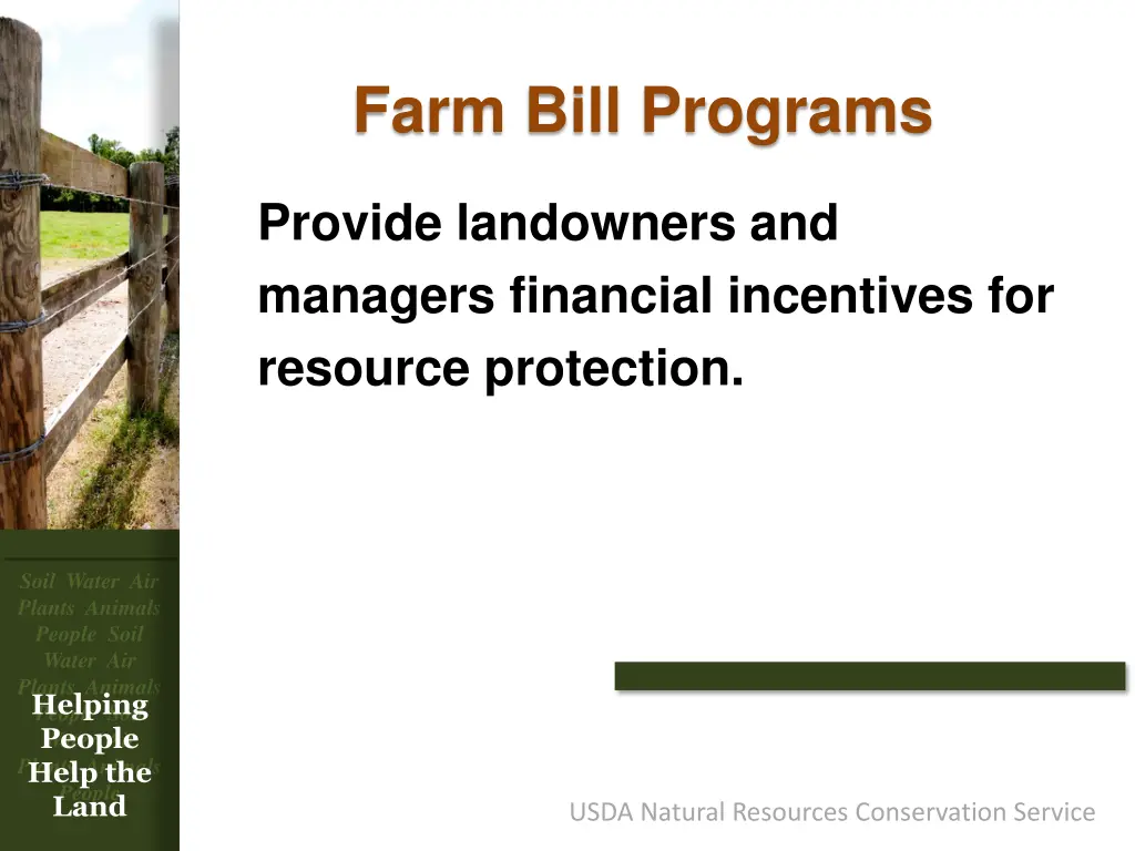 farm bill programs