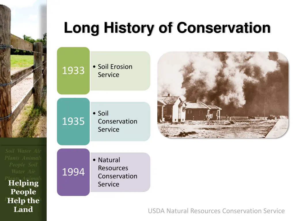 long history of conservation