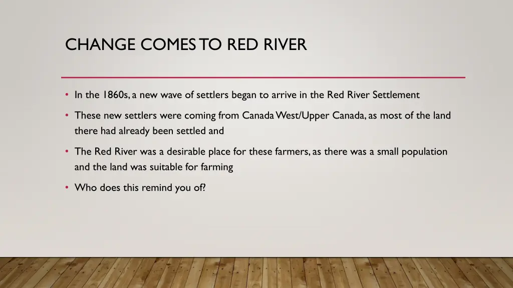 change comes to red river