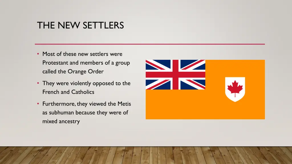 the new settlers