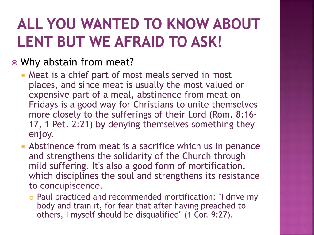 all you wanted to know about lent but we afraid 8