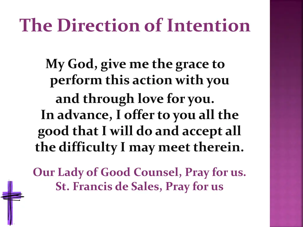 the direction of intention