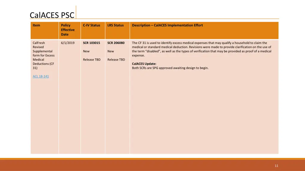 calaces psc 8