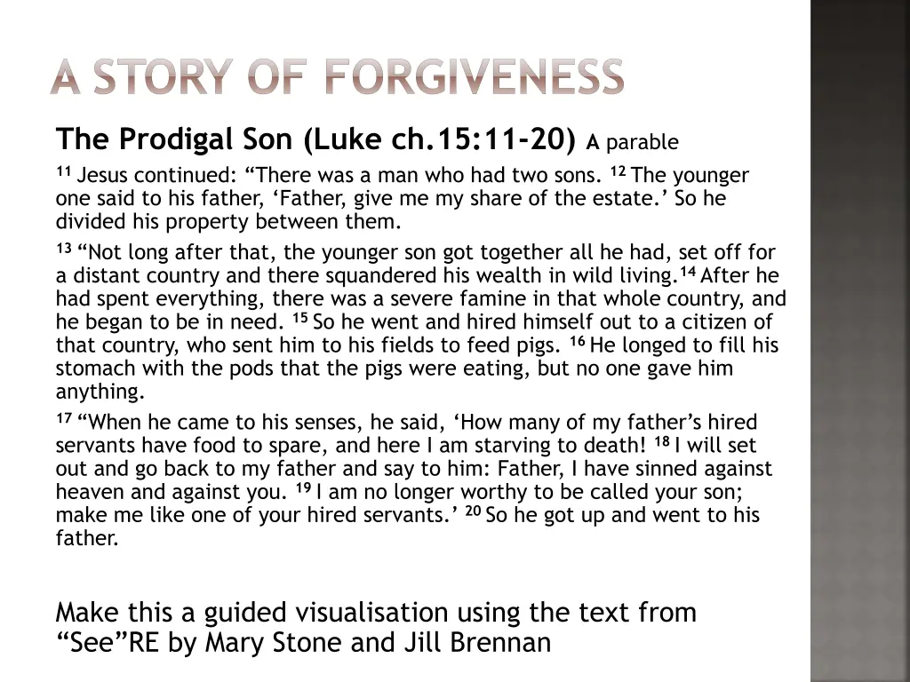 a story of forgiveness