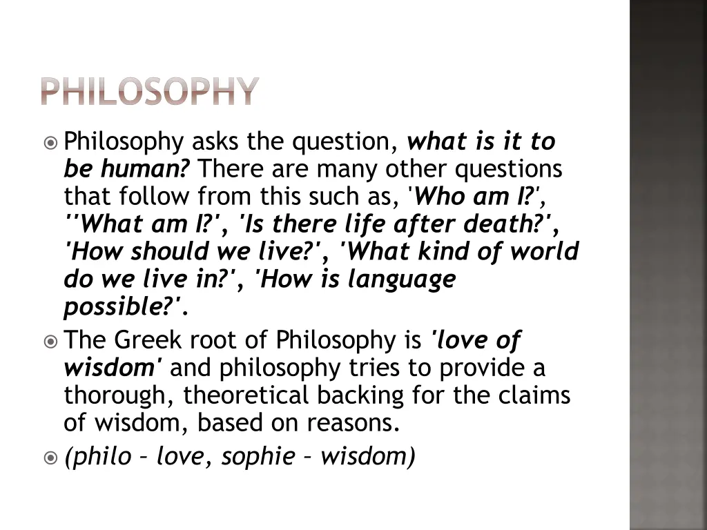 philosophy