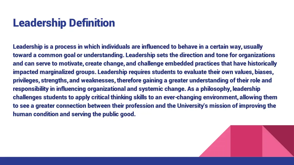 leadership definition