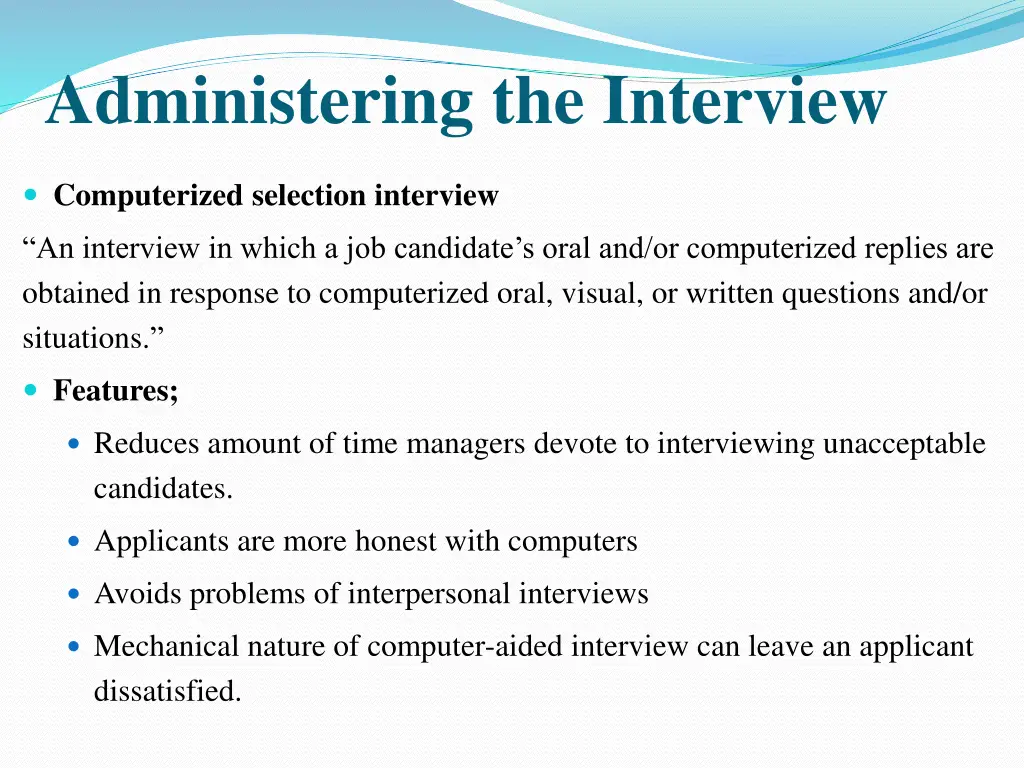 administering the interview 1