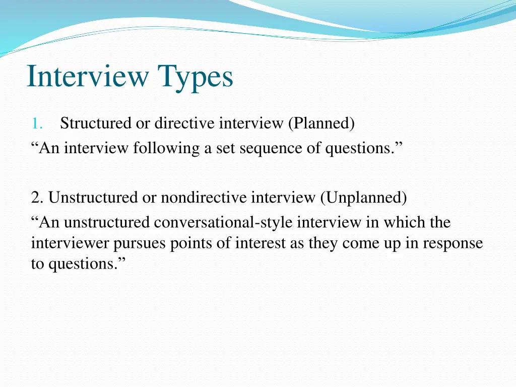 interview types