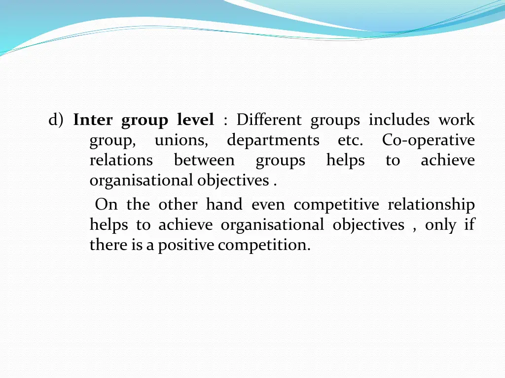 d inter group level different groups includes