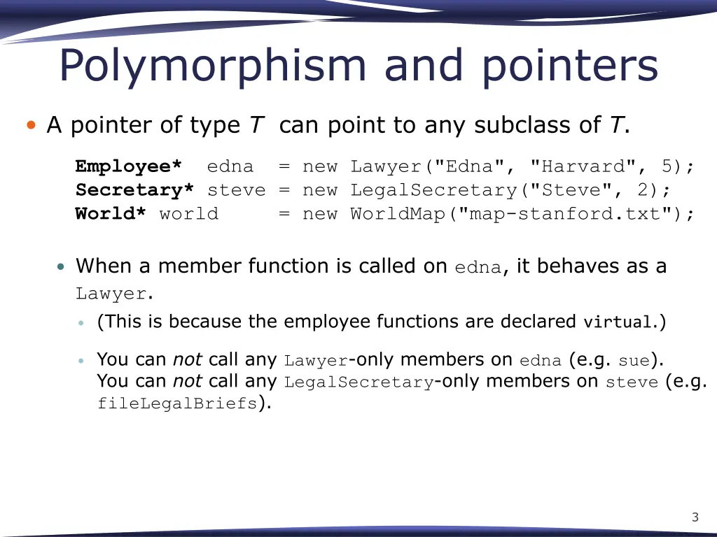 polymorphism and pointers