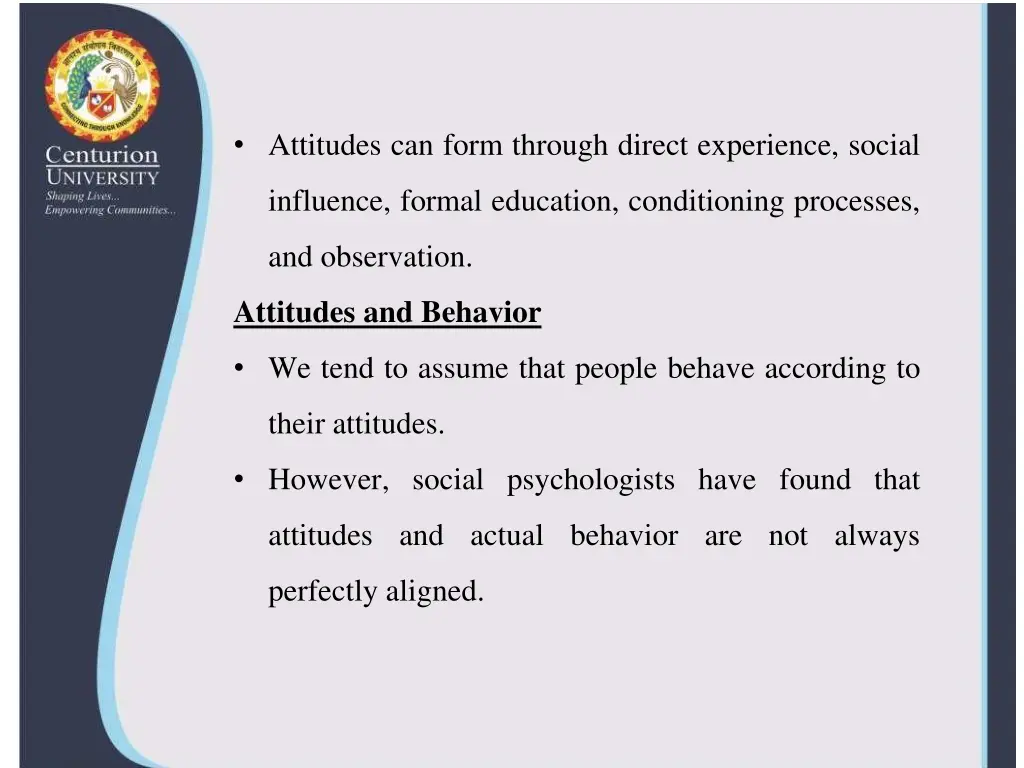 attitudes can form through direct experience