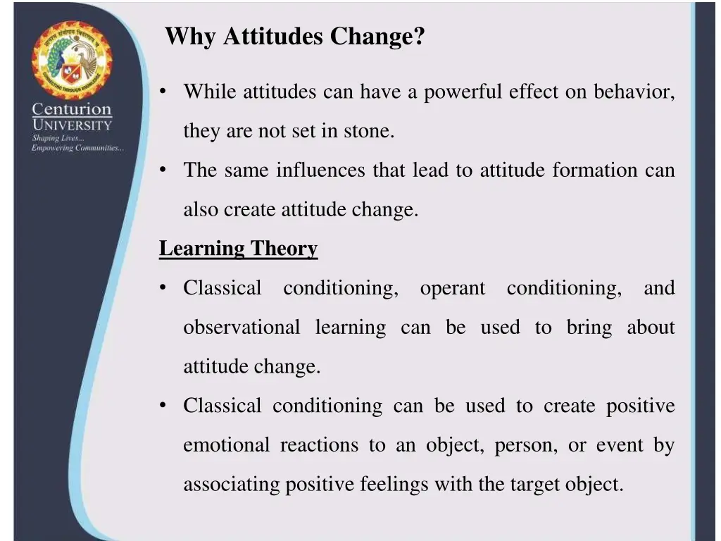 why attitudes change