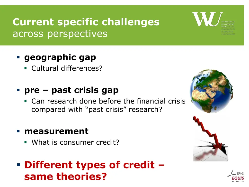 current specific challenges across perspectives