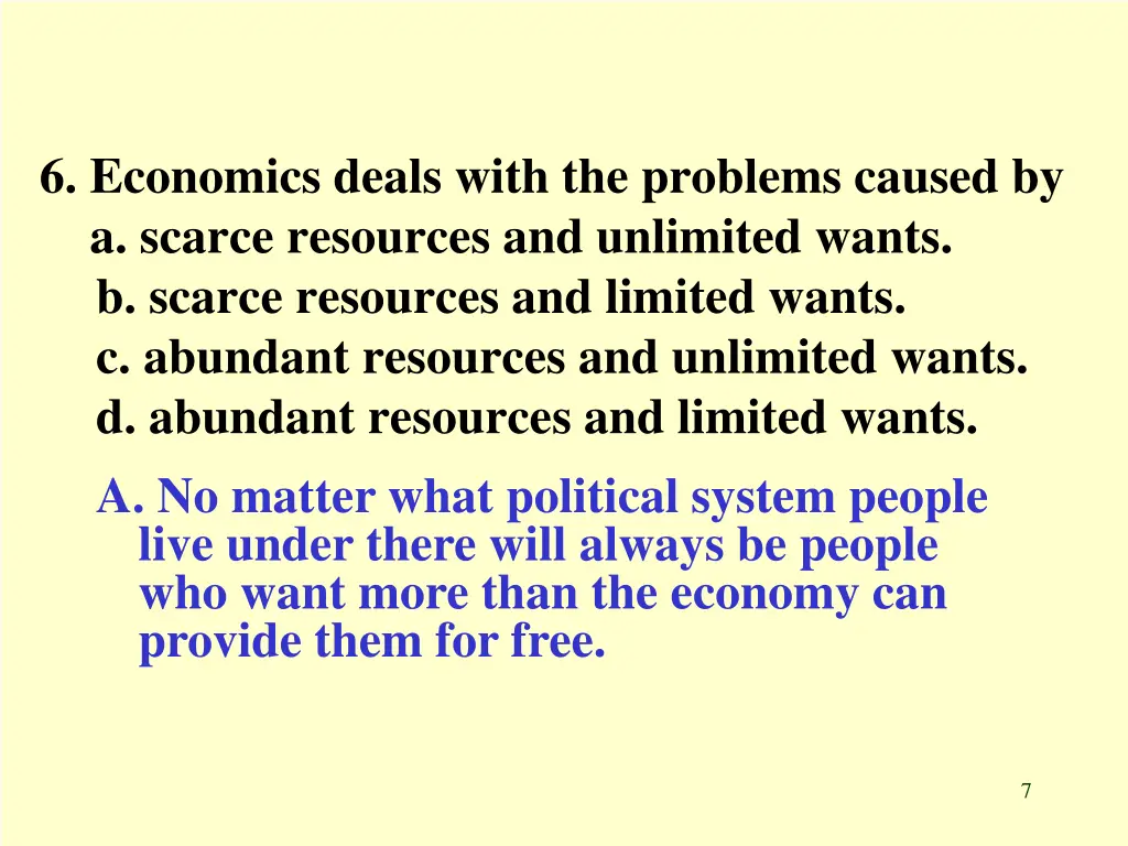 6 economics deals with the problems caused