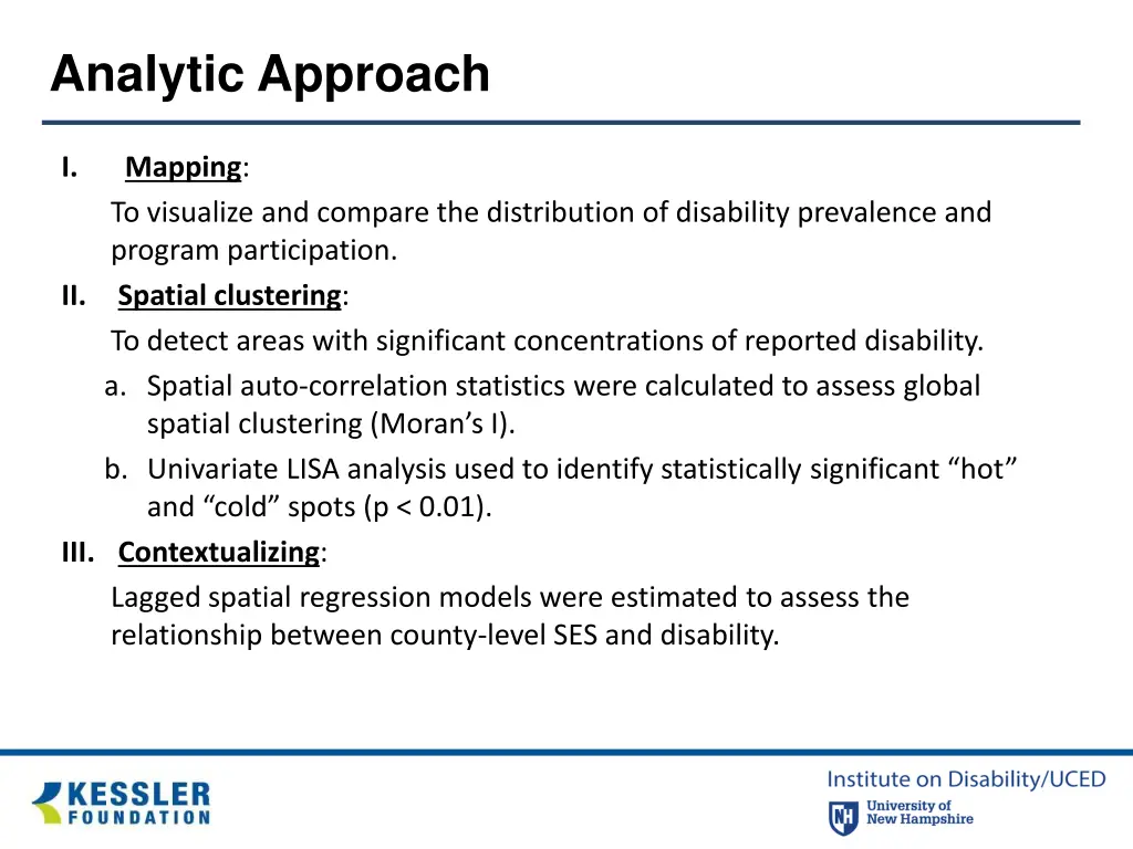 analytic approach