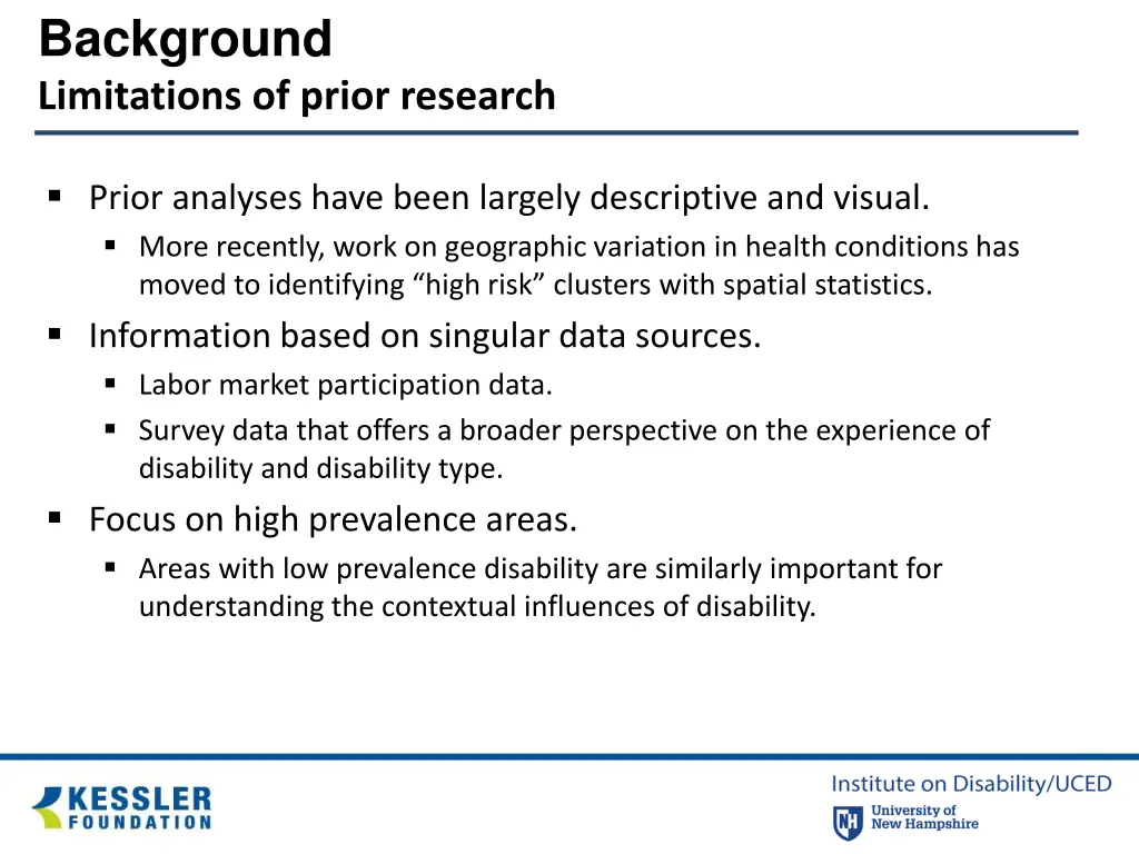 background limitations of prior research