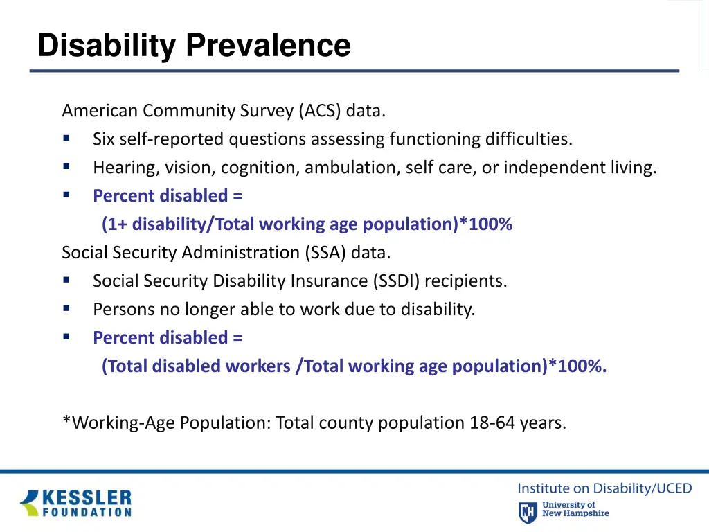 disability prevalence