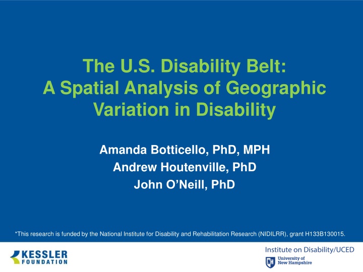 the u s disability belt a spatial analysis