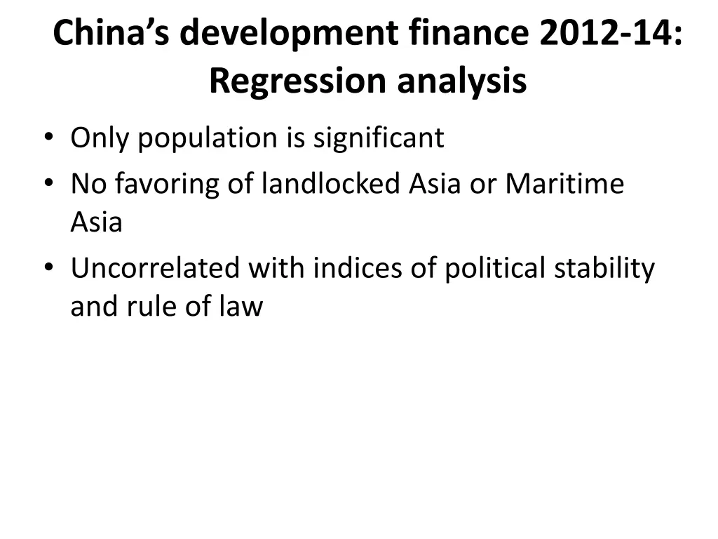 china s development finance 2012 14 regression