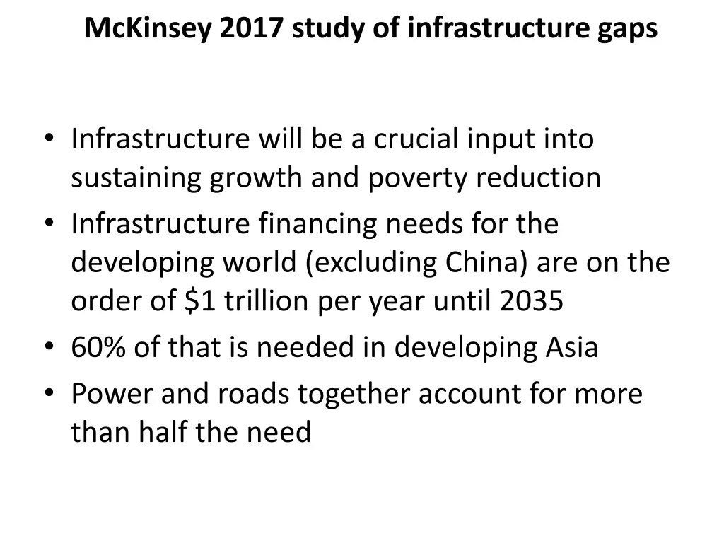 mckinsey 2017 study of infrastructure gaps