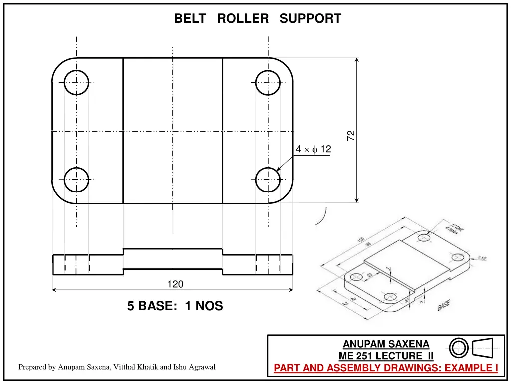 belt roller support 4