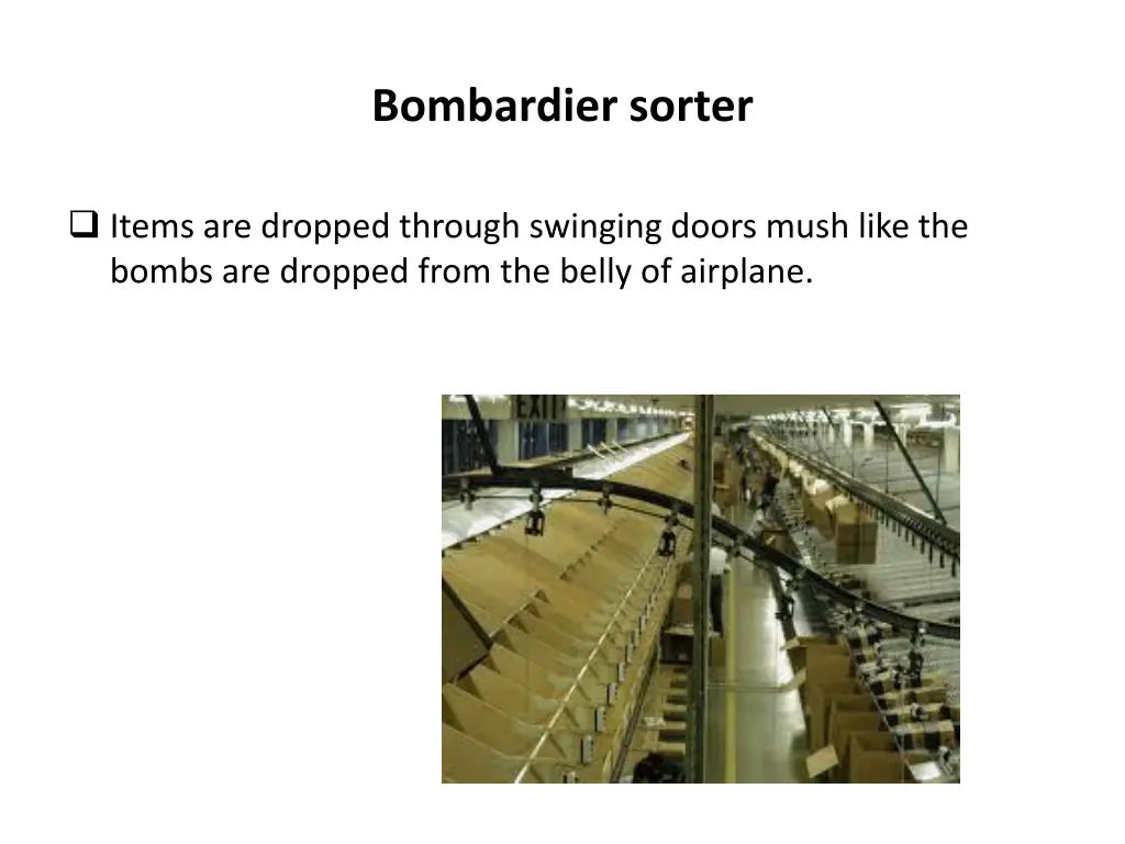 bombardier sorter