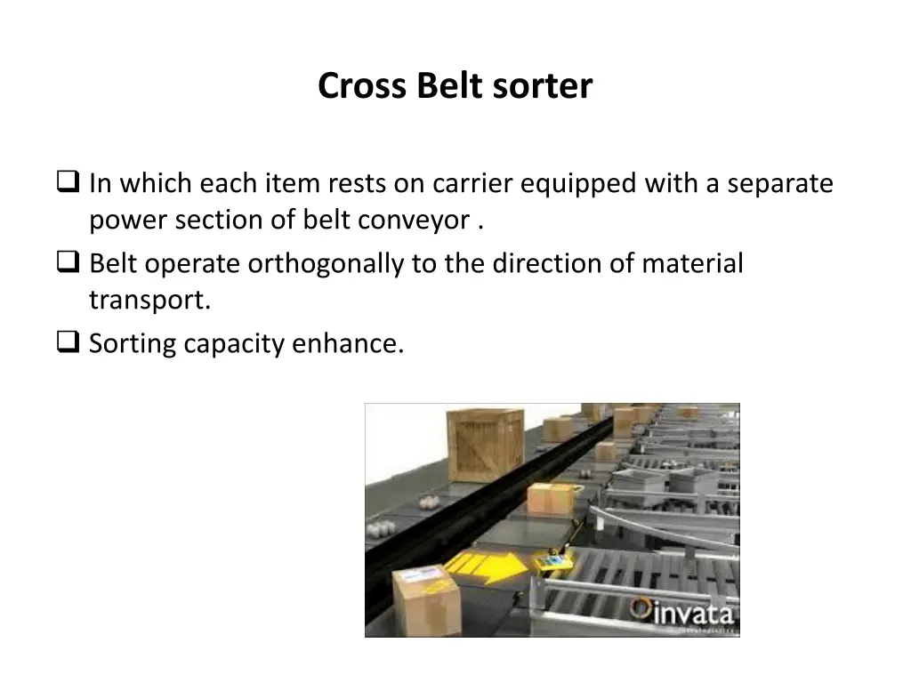 cross belt sorter