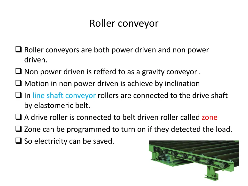 roller conveyor