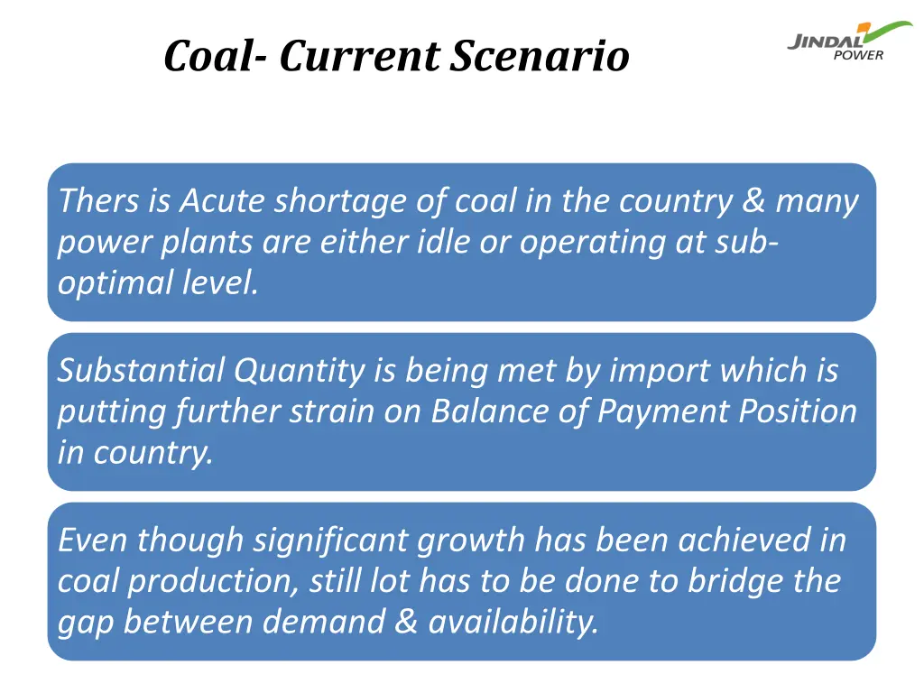 coal current scenario