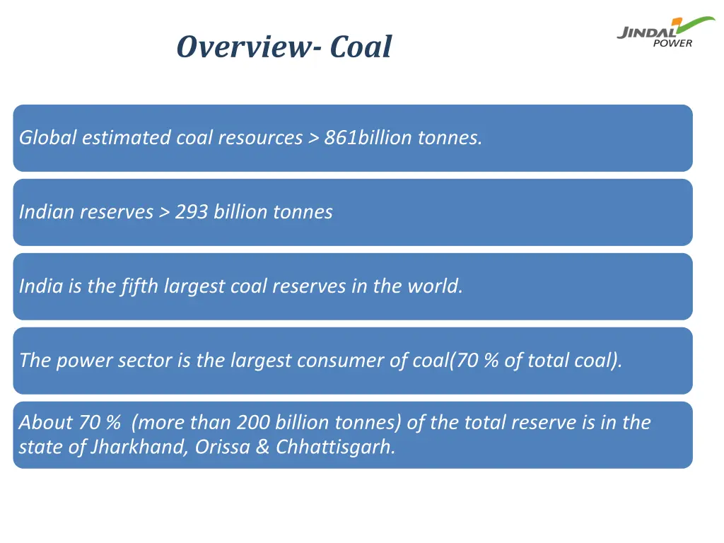 overview coal