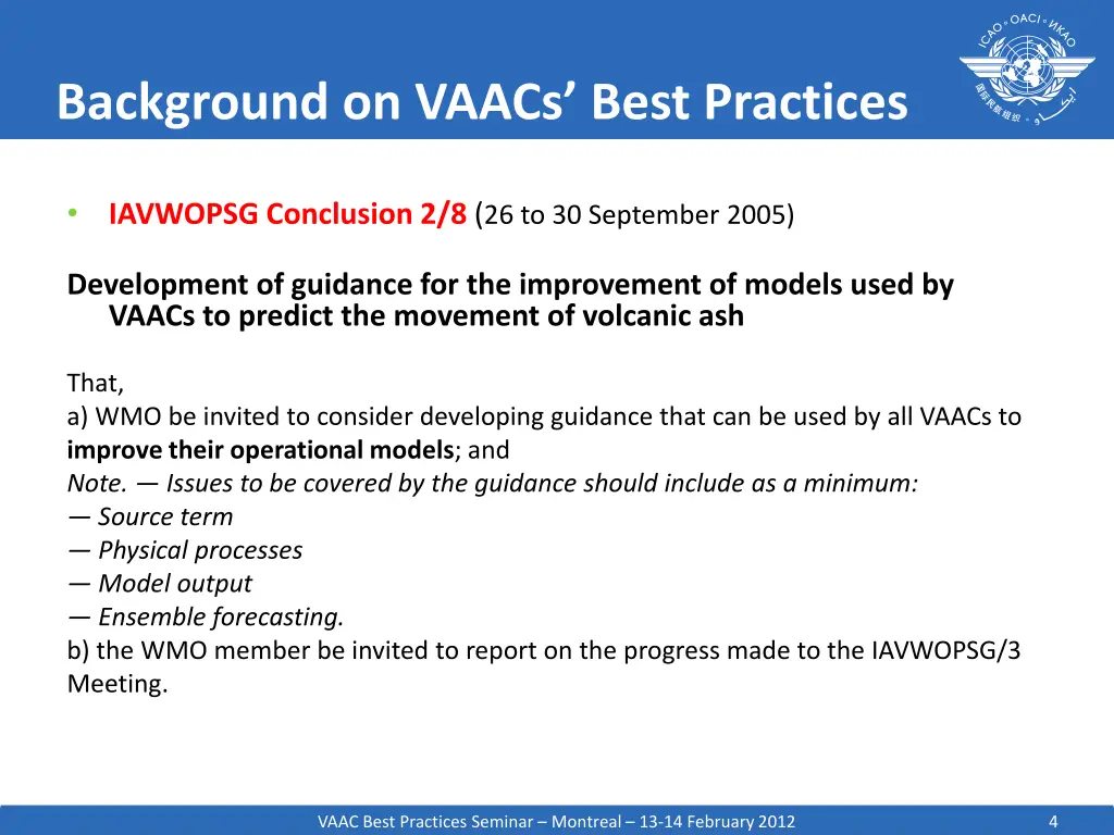 background on vaacs best practices 2