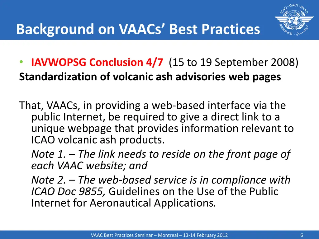 background on vaacs best practices 4