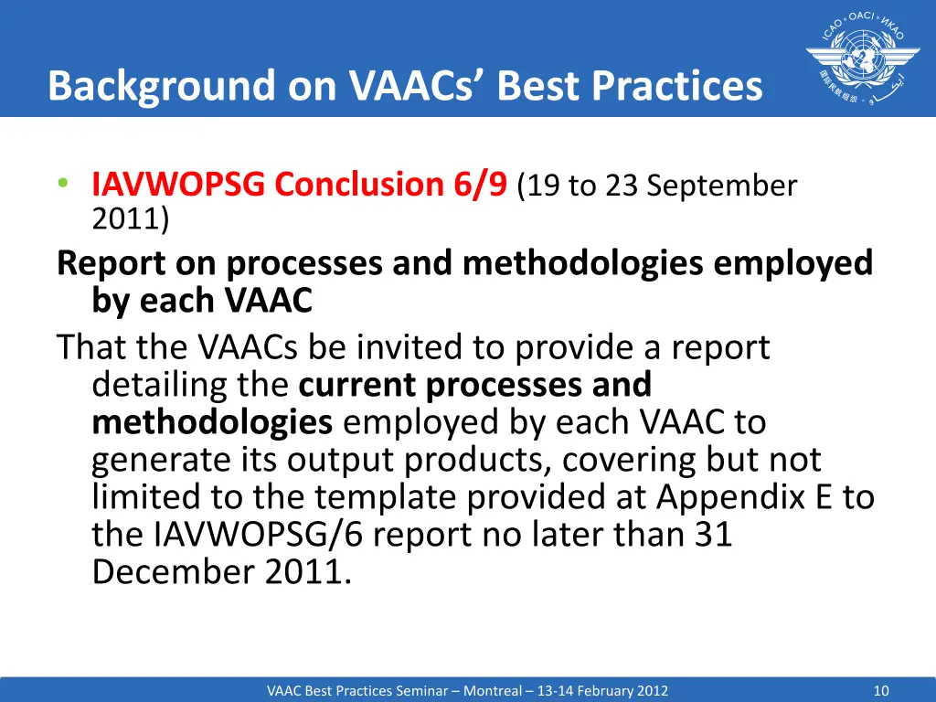 background on vaacs best practices 8