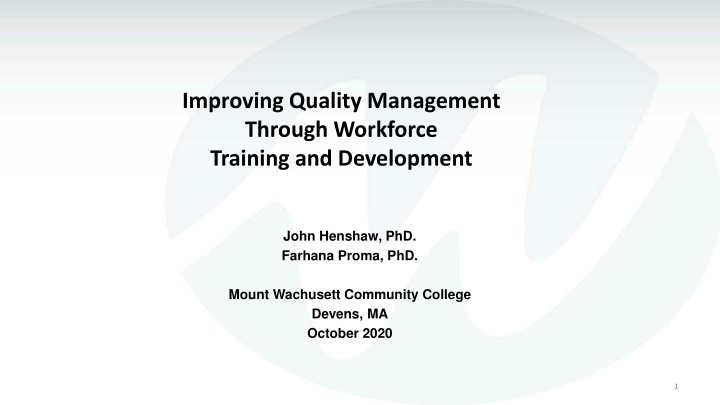 improving quality management through workforce