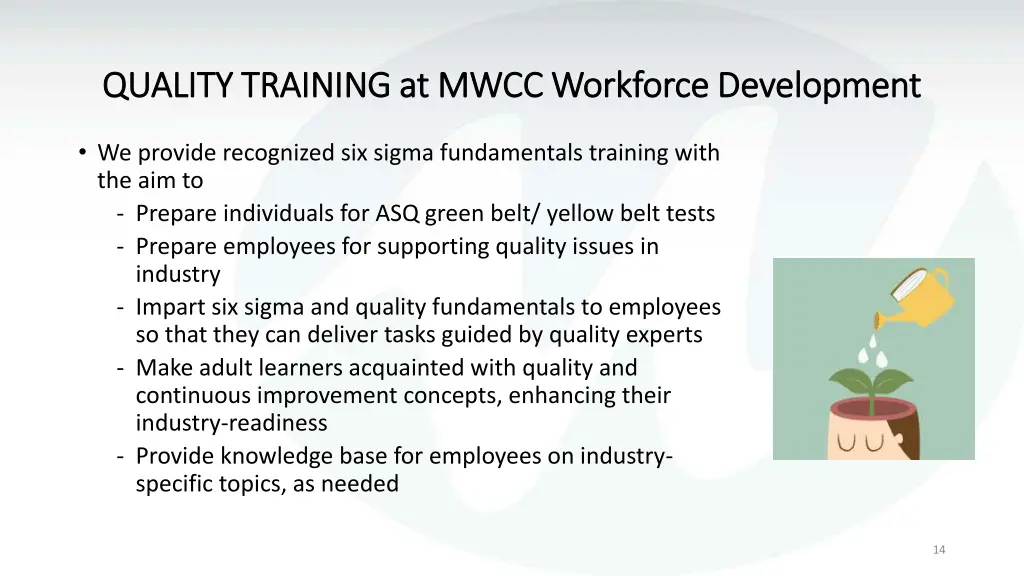 quality training at mwcc workforce development