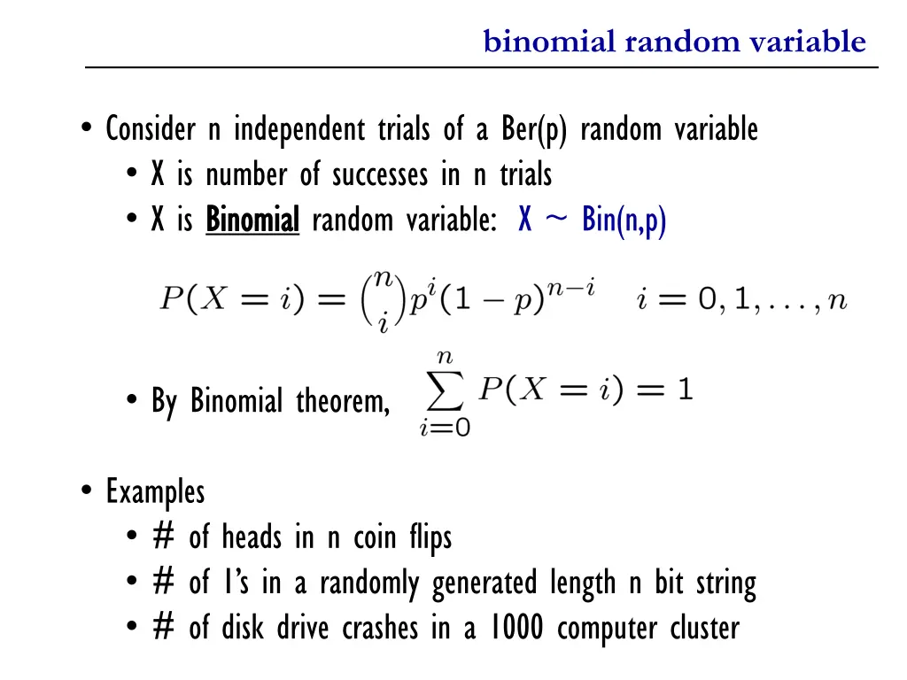 binomial random variable