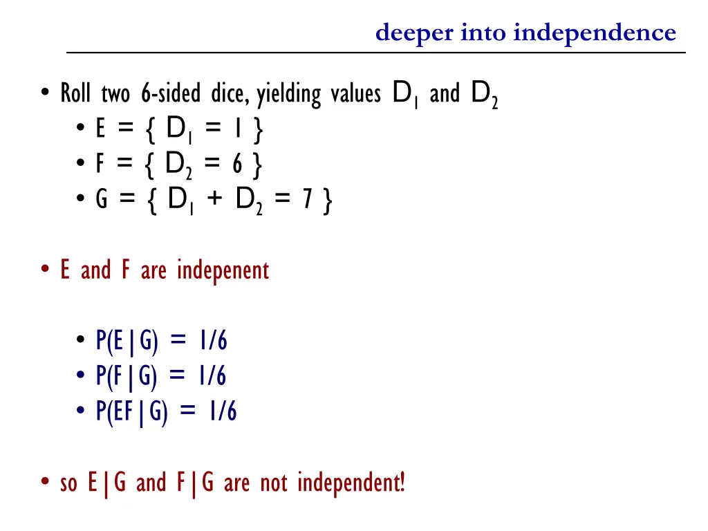 deeper into independence 1